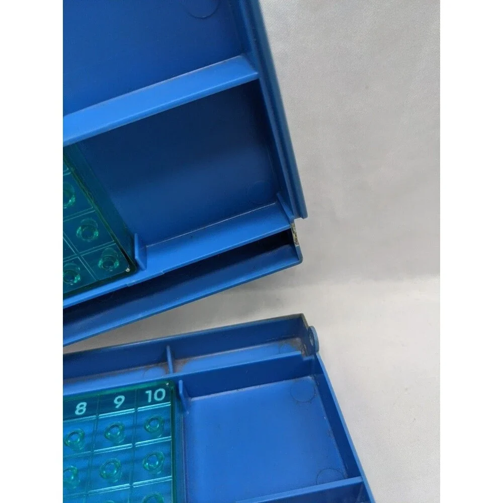 1967 Battleship Blue Board And White Pegs Only For One Player